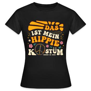 Hippie Peace Groovy Flowerpower Boho Woodstock - T-shirt Femme - noir - Devant - AI Model Female 172 dark (172cm)