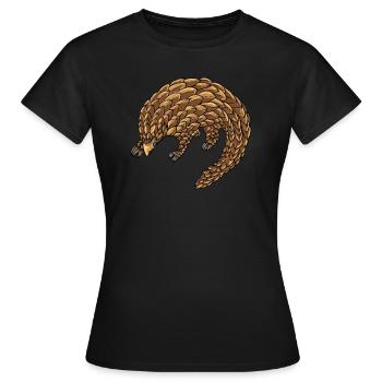 Schuppentier Pangolin Schuppen bedrohtes Tier - Frauen T-Shirt - Schwarz - Vorne - AI Model Female 172 dark (172cm)