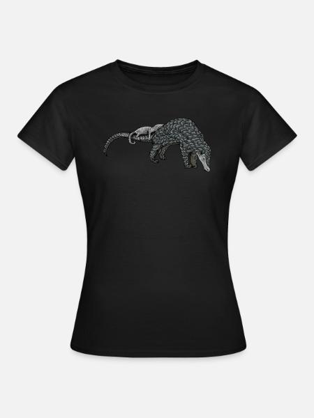 Schuppentier Pangolin Schuppen bedrohtes Tier - Frauen T-Shirt - Schwarz