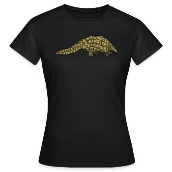 Schuppentier Pangolin Schuppen bedrohtes Tier - Frauen T-Shirt - Schwarz - Vorne - AI Model Female 172 dark (172cm)