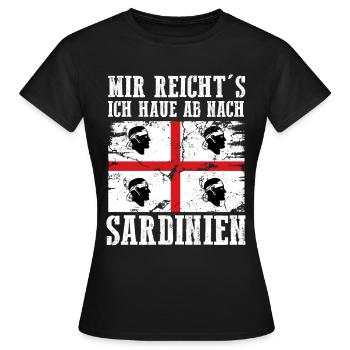 Sarde Sardische Flagge Sardegna Sardinien - Frauen T-Shirt - Schwarz - Vorne - AI Model Female 172 dark (172cm)
