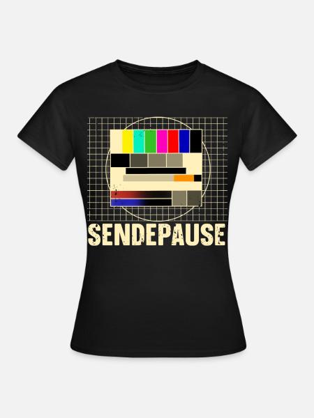 Testbild Sendepause - Frauen T-Shirt - Schwarz