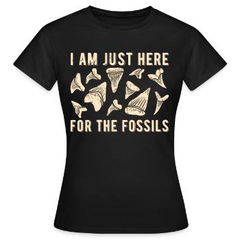 Paléontologie Paléontologue ici pour les fossiles - T-shirt Femme - noir - Devant - AI Model Female 172 dark (172cm)