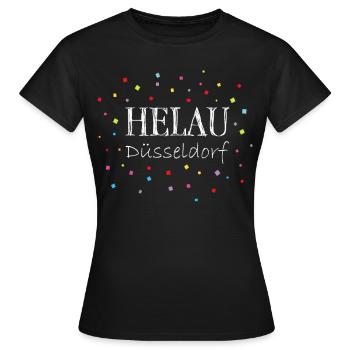 Helau Düsseldorf Karneval Konfetti Kostümersatz - Frauen T-Shirt - Schwarz - Vorne - AI Model Female 172 dark (172cm)