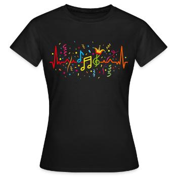 Carnival Carnival Confetti Music Carnival Clique - Women's T-Shirt - black - Front - AI Model Female 172 dark (172cm)