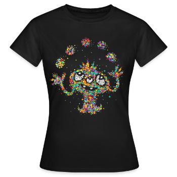 Confetti Monster Costume Remplacement Fastelovend Carnaval - T-shirt Femme - noir - Devant - AI Model Female 172 dark (172cm)