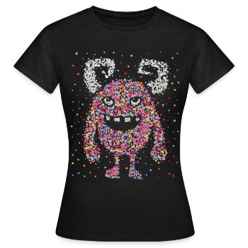 Carnaval Carnaval Confettis Monster Kölle Alaaf - T-shirt Femme - noir - Devant - AI Model Female 172 dark (172cm)