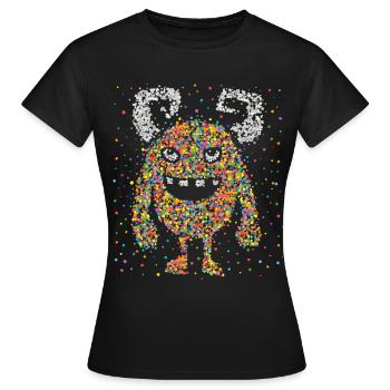 Confetti Monster Cologne Carnival Kölle Confetti - Women's T-Shirt - black - Front - AI Model Female 172 dark (172cm)