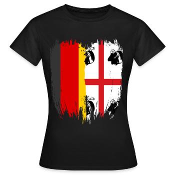 Sardaigne Drapeau sarde Sardaigne Sardaigne - T-shirt Femme - noir - Devant - AI Model Female 172 dark (172cm)