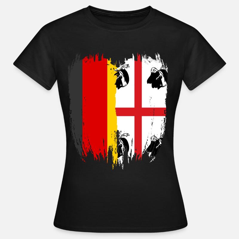 Sardaigne Drapeau sarde Sardaigne Sardaigne - T-shirt Femme - noir