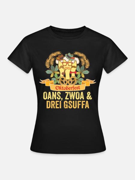 Trachten München Dirndl - Frauen T-Shirt - Schwarz