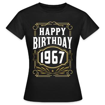 Geburtstag Geschenk Birthday Bursdag Jahrgang 1990 - Frauen T-Shirt - Schwarz - Vorne - AI Model Female 172 dark (172cm)