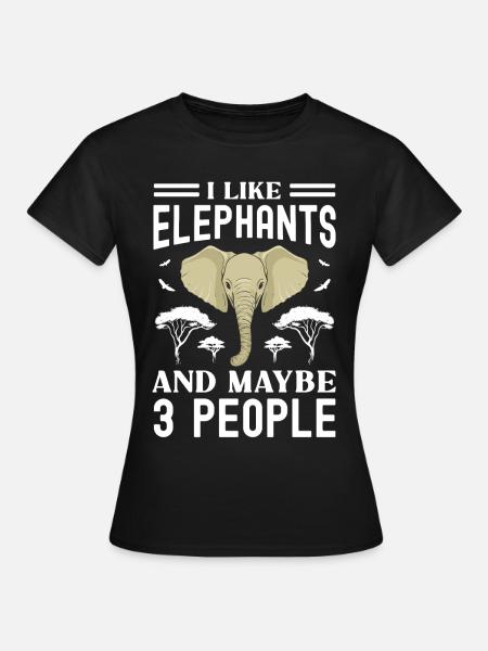 Elefant - Frauen T-Shirt - Schwarz