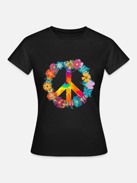Hippie - Frauen T-Shirt - Schwarz