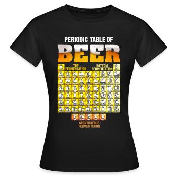 Periodisches Chemisches System Biersorten - Frauen T-Shirt - Schwarz - Vorne - AI Model Female 172 dark (172cm)
