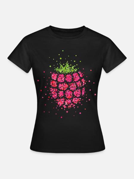 Himbeere Kostümersatz Karneval Fasching Konfetti - Frauen T-Shirt - Schwarz