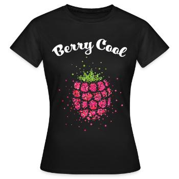 Raspberry Berry Cool Costume Remplacement Carnaval Carnaval - T-shirt Femme - noir - Devant - AI Model Female 172 dark (172cm)