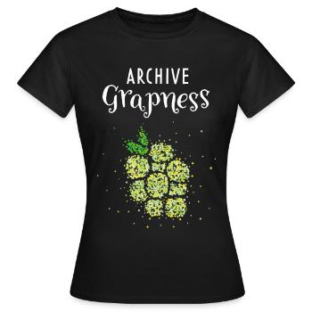 Raisin Raisins Costume Remplacement Carnaval Carnaval - T-shirt Femme - noir - Devant - AI Model Female 172 dark (172cm)
