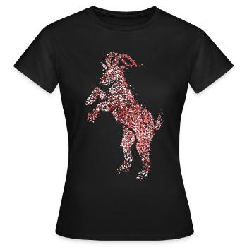 Geißbock Rot Weiß Rut un Wiess Kölle Köln Fasching - T-shirt Femme - noir - Devant - AI Model Female 172 dark (172cm)