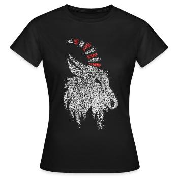 Geißbock Cologne Cologne Rouge Blanc Carnaval Confettis - T-shirt Femme - noir - Devant - AI Model Female 172 dark (172cm)