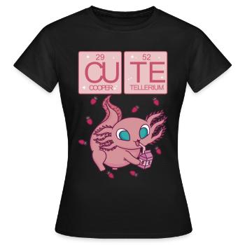 Doux axolotl animaux doux - T-shirt Femme - noir - Devant - AI Model Female 172 dark (172cm)