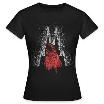 Cathédrale de Cologne Cologne Rouge Blanc Kölle Carnaval Carnaval - T-shirt Femme - noir - Devant - AI Model Female 172 dark (172cm)