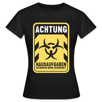 Hausaufgaben Schüler - Frauen T-Shirt - Schwarz - Vorne - AI Model Female 172 dark (172cm)