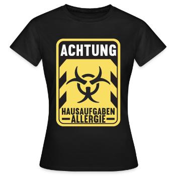 Hausaufgaben Schüler - Frauen T-Shirt - Schwarz - Vorne - AI Model Female 172 dark (172cm)