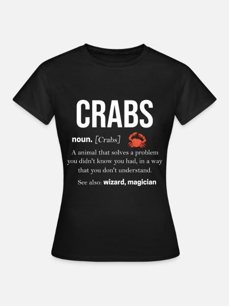 Crab Scorpion Lobster Katkarapu katkarapu katkarapu rapuja - Naisten t-paita - musta