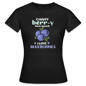 Blueberry Blueberry Shrub Forest Forest Fruit - Women's T-Shirt - black - Front - AI Model Female 172 dark (172cm)