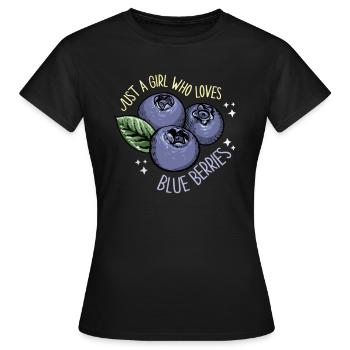 Blueberry Blueberry Shrub Forest Forest Fruit - Women's T-Shirt - black - Front - AI Model Female 172 dark (172cm)