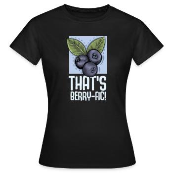Blueberry Blueberry Shrub Forest Forest Fruit - Women's T-Shirt - black - Front - AI Model Female 172 dark (172cm)