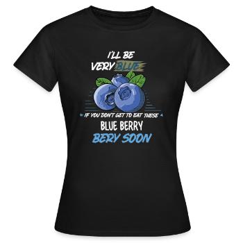 Blueberry Blueberry Shrub Forest Forest Fruit - Women's T-Shirt - black - Front - AI Model Female 172 dark (172cm)