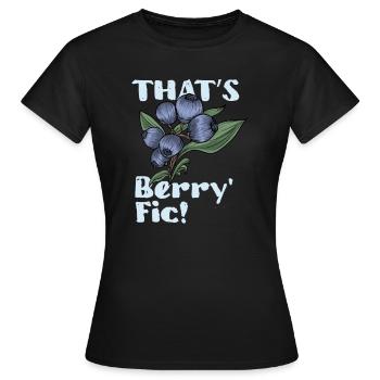 Blueberry Blueberry Shrub Forest Forest Fruit - Women's T-Shirt - black - Front - AI Model Female 172 dark (172cm)