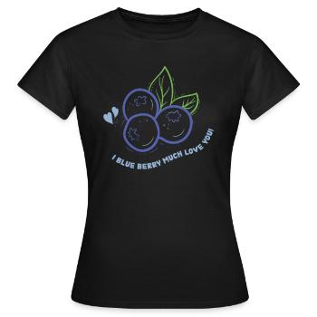 Blueberry Blueberry Shrub Forest Forest Fruit - Women's T-Shirt - black - Front - AI Model Female 172 dark (172cm)