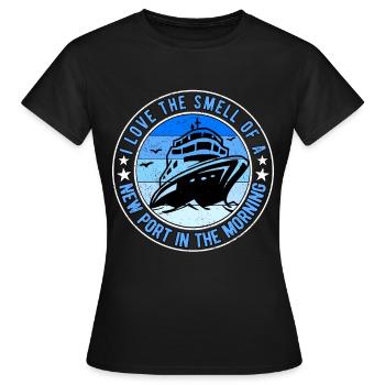 Kreuzfahrt Kreuzfahrtschiff Kreuzfahrer - Frauen T-Shirt - Schwarz - Vorne - AI Model Female 172 dark (172cm)