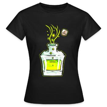 Flacon avec potion magique verte Halloween - T-shirt Femme - noir - Devant - AI Model Female 172 dark (172cm)