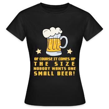 Of course it depends on the size! Beer drinker - Women's T-Shirt - black - Front - AI Model Female 172 dark (172cm)