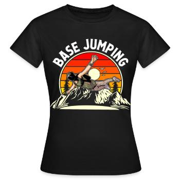 Base Jumping - Frauen T-Shirt - Schwarz - Vorne - AI Model Female 172 dark (172cm)