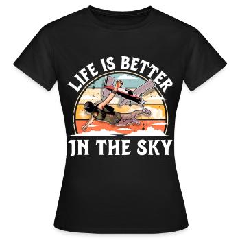Parachutistes parachutistes parachutés - T-shirt Femme - noir - Devant - AI Model Female 172 dark (172cm)