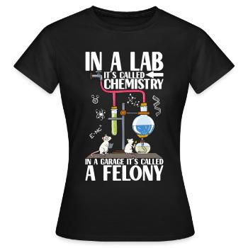 Chimiste chimiste - T-shirt Femme - noir - Devant - AI Model Female 172 dark (172cm)