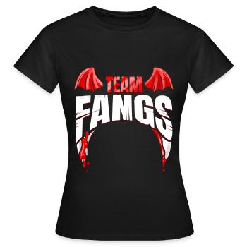 Team Fangs Vampire Horde Halloween - T-shirt Femme - noir - Devant - AI Model Female 172 dark (172cm)