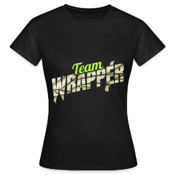 Équipe Wrapper Momie Horde Halloween - T-shirt Femme - noir - Devant - AI Model Female 172 dark (172cm)
