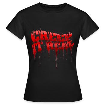 Keep Creep it Real Blood Splatter Letters - T-shirt Femme - noir - Devant - AI Model Female 172 dark (172cm)