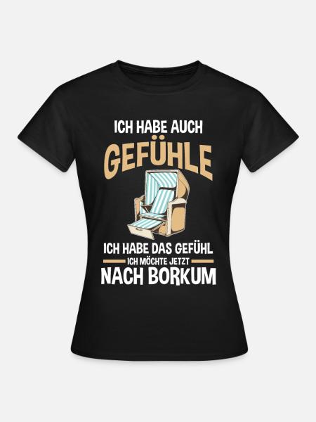 Nordsee Borkum - Frauen T-Shirt - Schwarz