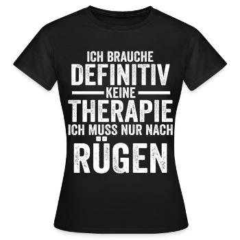 Ostsee Rügen - Frauen T-Shirt - Schwarz - Vorne - AI Model Female 172 dark (172cm)