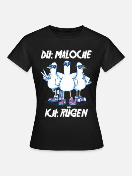 Ostsee Tauben Rügen - Frauen T-Shirt - Schwarz