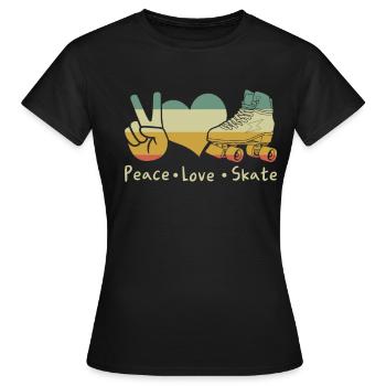 Inline Skater - Frauen T-Shirt - Schwarz - Vorne - AI Model Female 172 dark (172cm)
