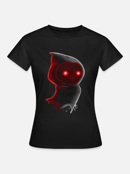 Cute Dark Kawaii Chibi Red Eyes Halloween - Frauen T-Shirt - Schwarz