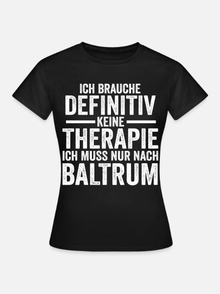 Nordsee Baltrum - Frauen T-Shirt - Schwarz